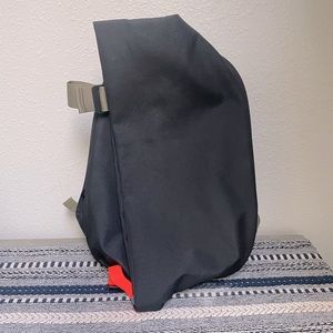 Cote & Ciel backpack. Black nylon with orange accent strap. Worn once.